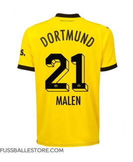 Günstige Borussia Dortmund Donyell Malen #21 Heimtrikot 2023-24 Kurzarm
